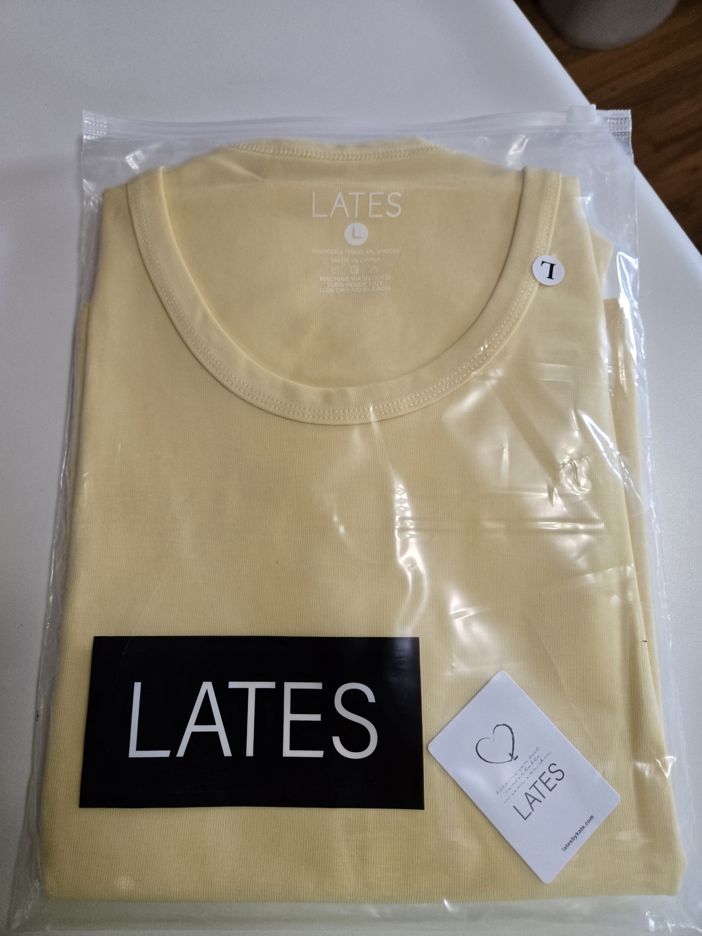 LATES Soft Yellow Scoop Neck Tee
